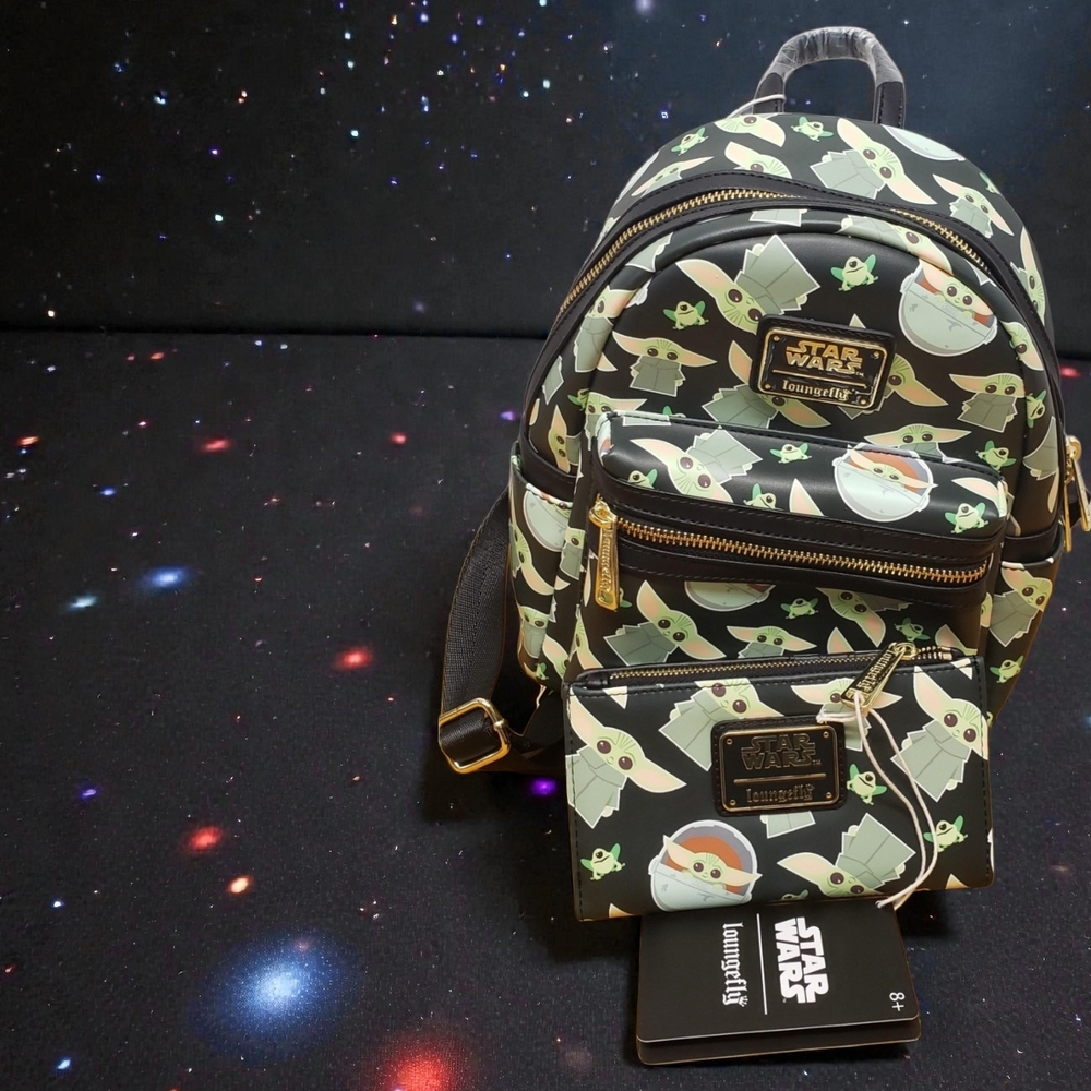 Loungefly Star Wars Mini Backpack and Wallet Set NWT - Picture 13 of 14